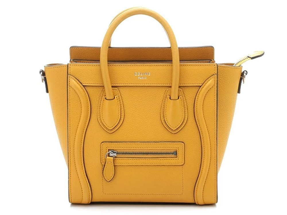 Celine Bag Luggage Shopper Calfskin Mustard